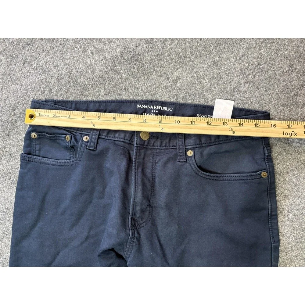 Banana Republic Jeans Mens 31x30 Blue Slim Fit Dark Wash Travel Jean